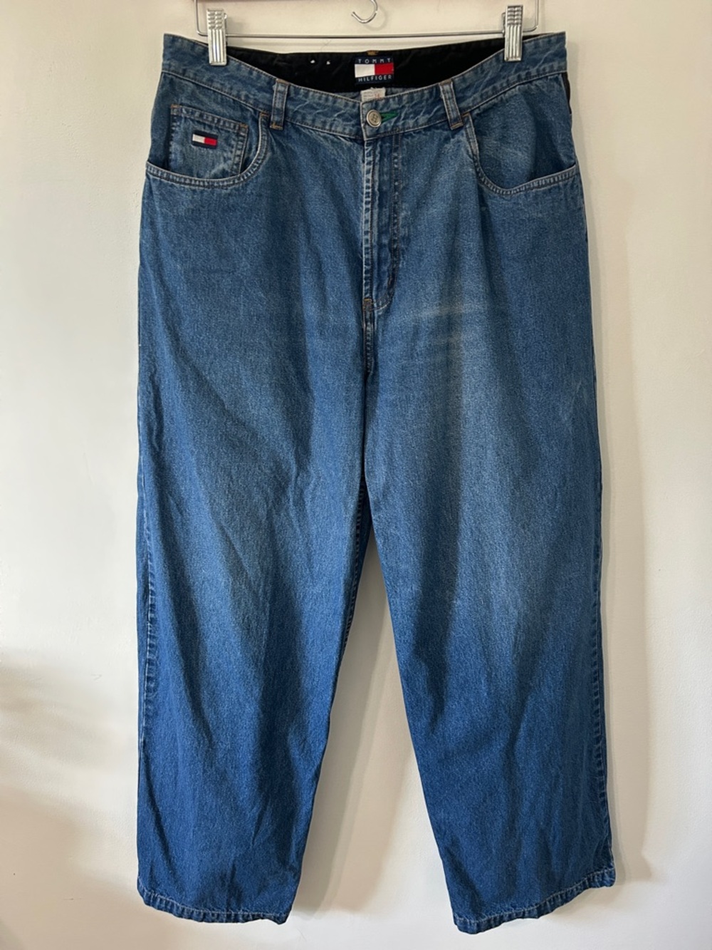 Vintage Tommy Hilfiger Jeans Women’s 14 Barrell Leg High Waisted Velvet Trimmed